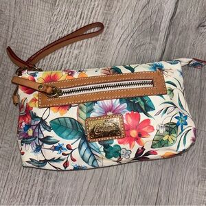 Cavalcanti Floral Wristlet - Cream Multicolor
